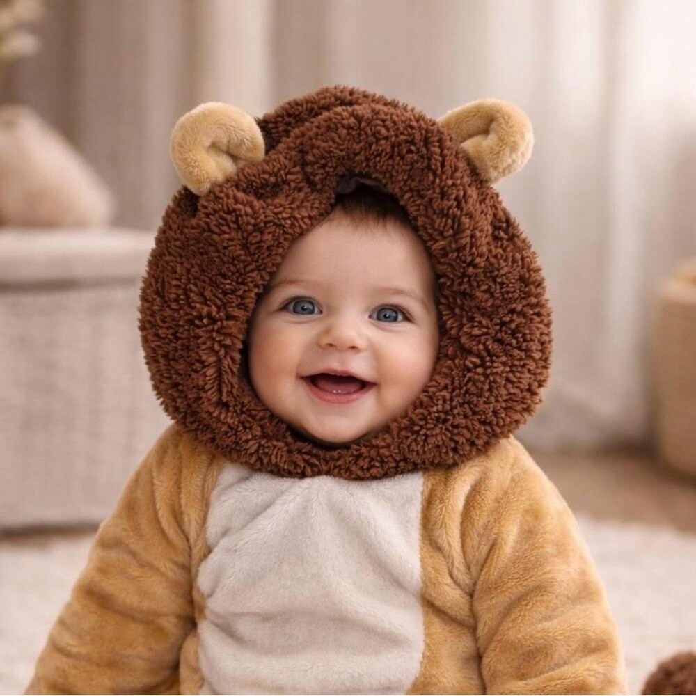 Baby Lion Plush Hooded Costume F‎ 0 D 7